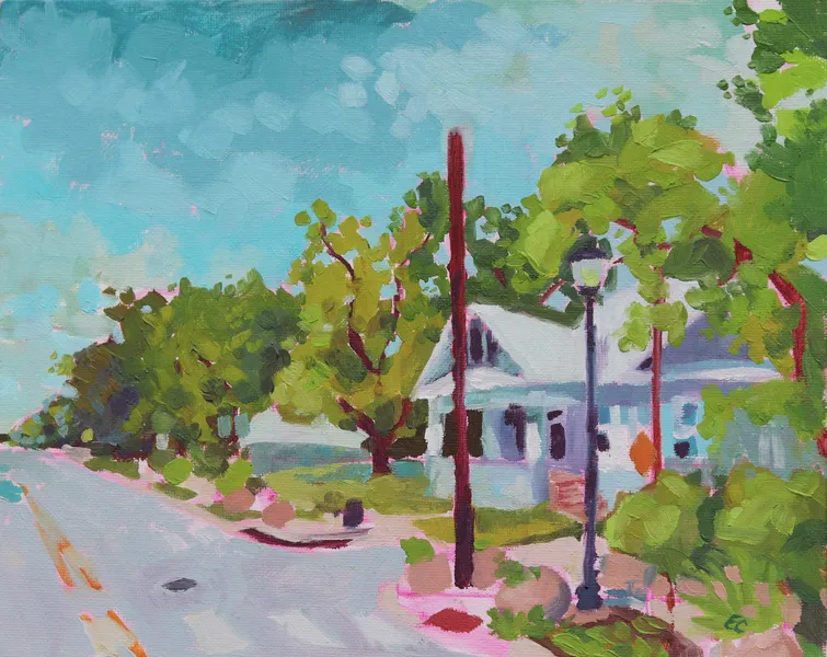 Painterly street scene